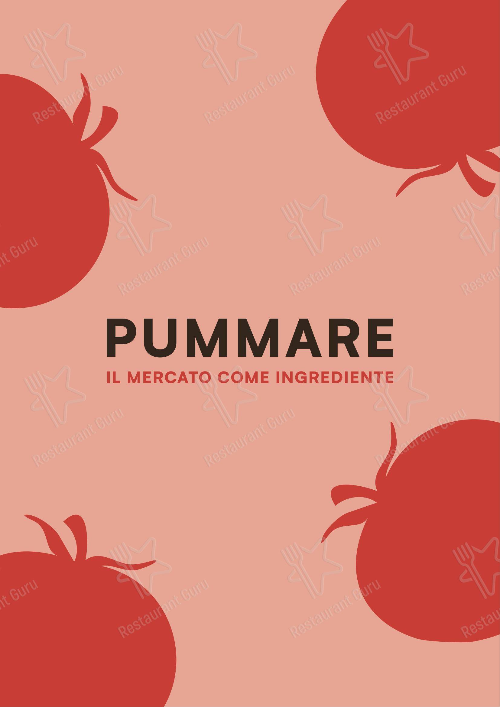 Меню пиццерии PummaRe
