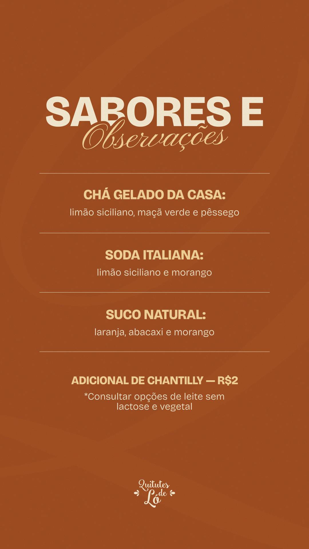 Quitutes de Ló меню