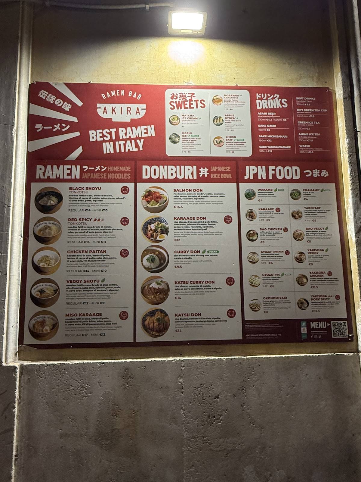 RAMEN LAB AKIRA меню
