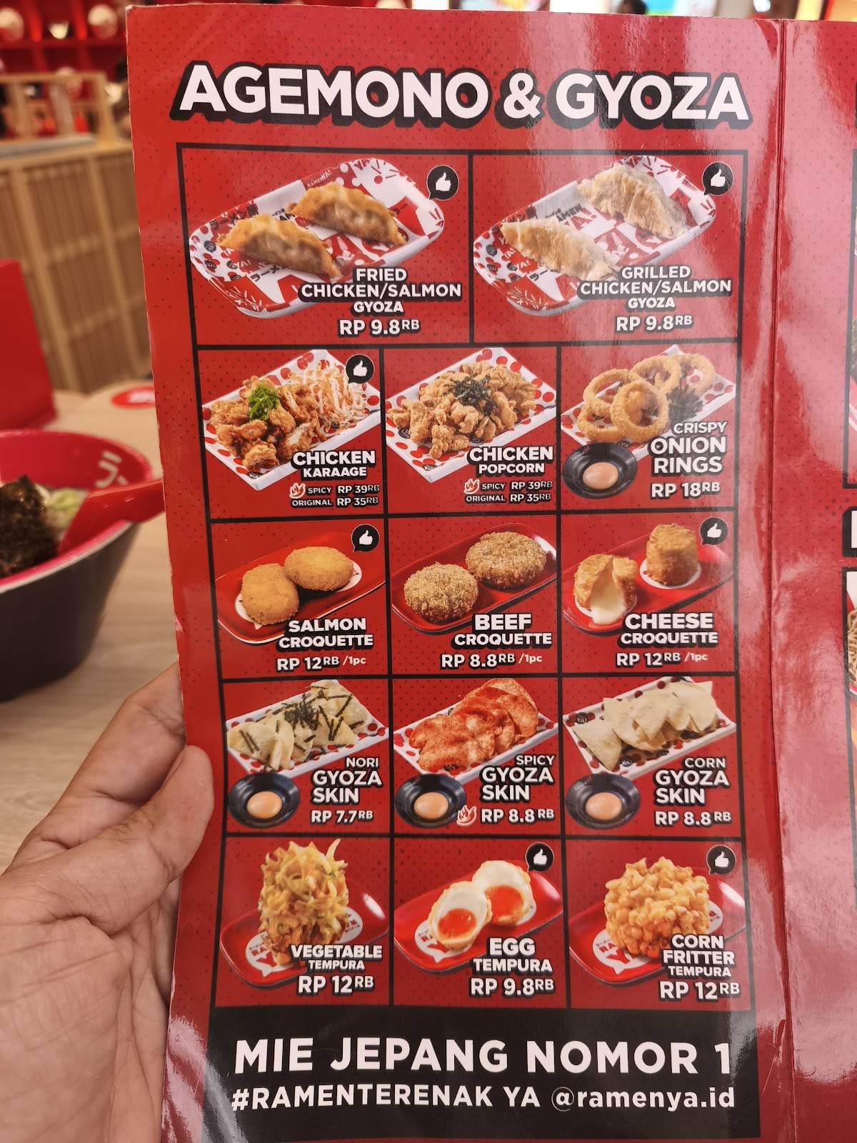 RamenYA! Paragon Mall Semarang меню