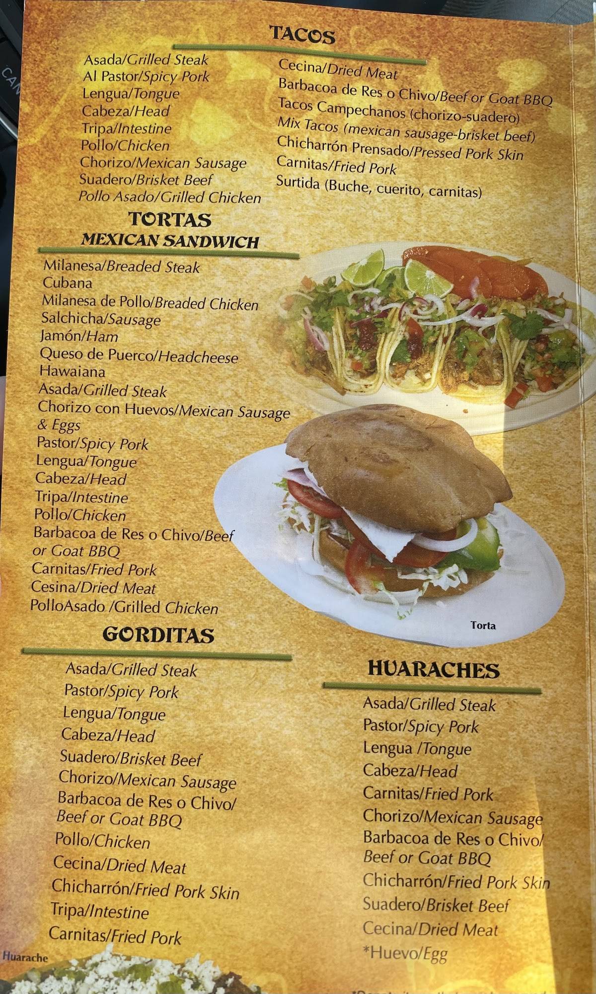 Rancho Grande меню