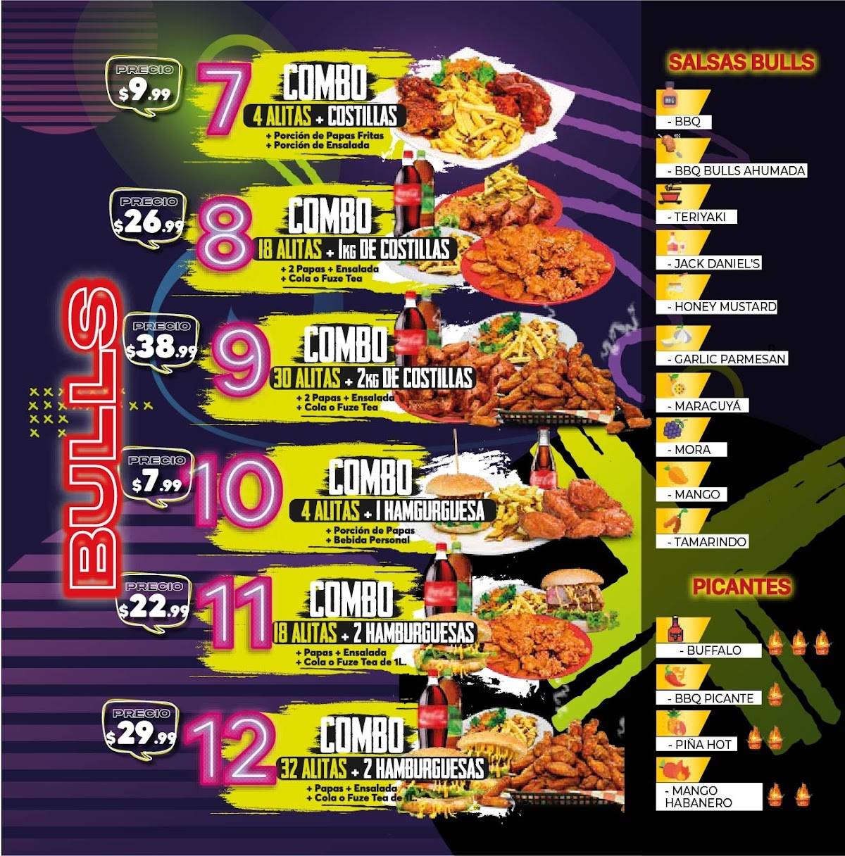 BULLS RESTO BAR - Riobamba меню