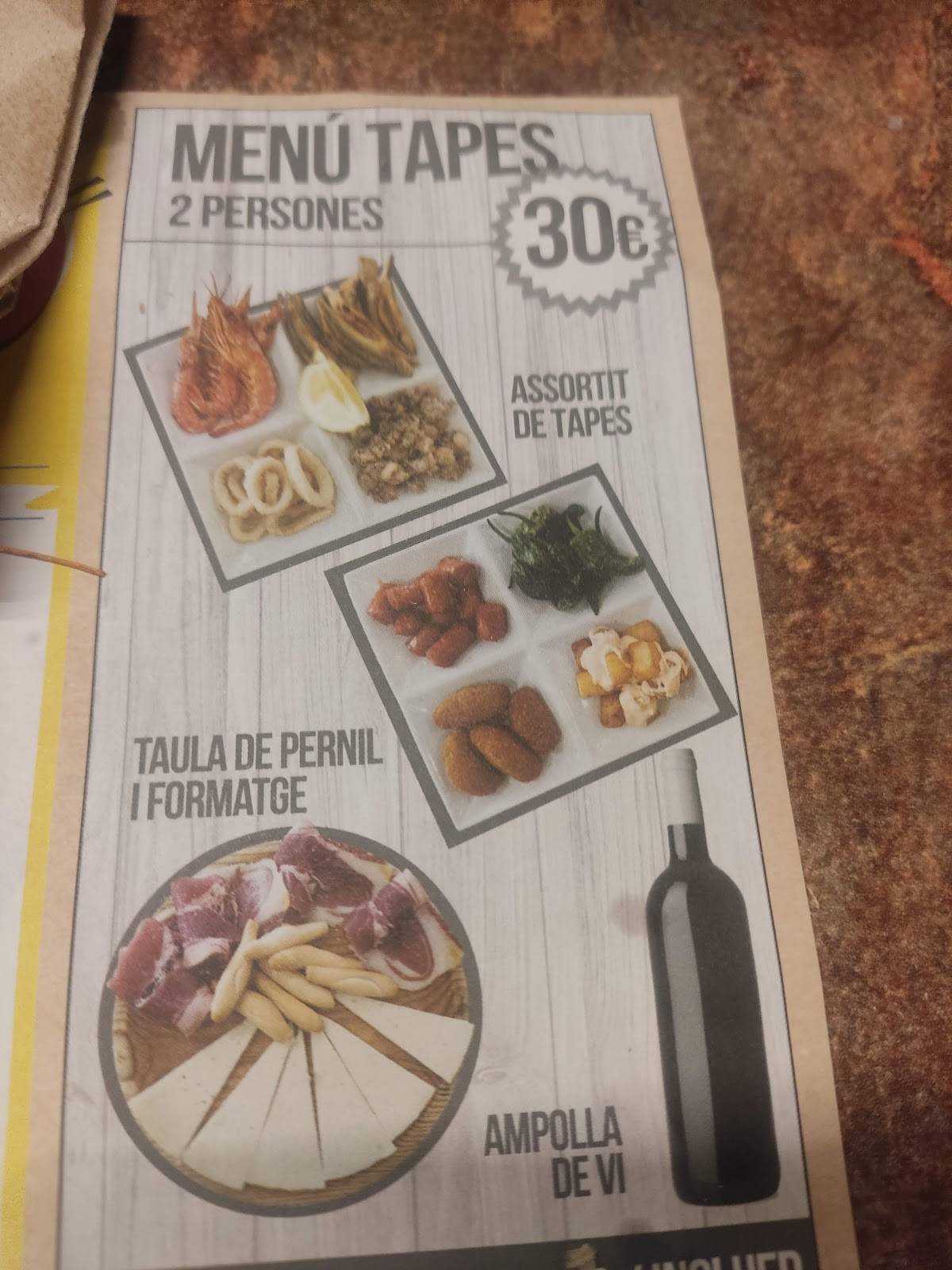 Restaurant Bajamar Buffet libre меню