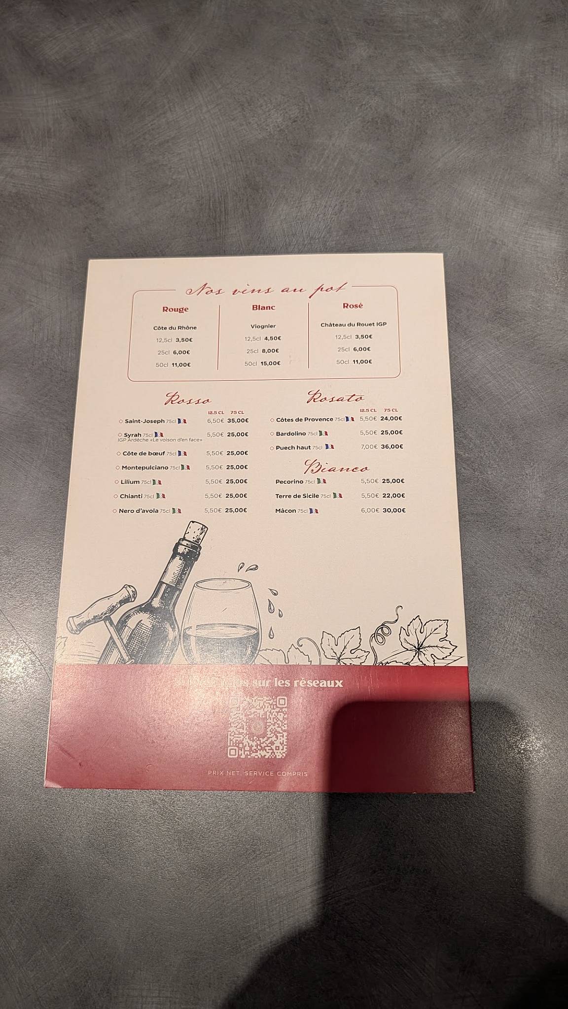 CIRO Ristorante меню