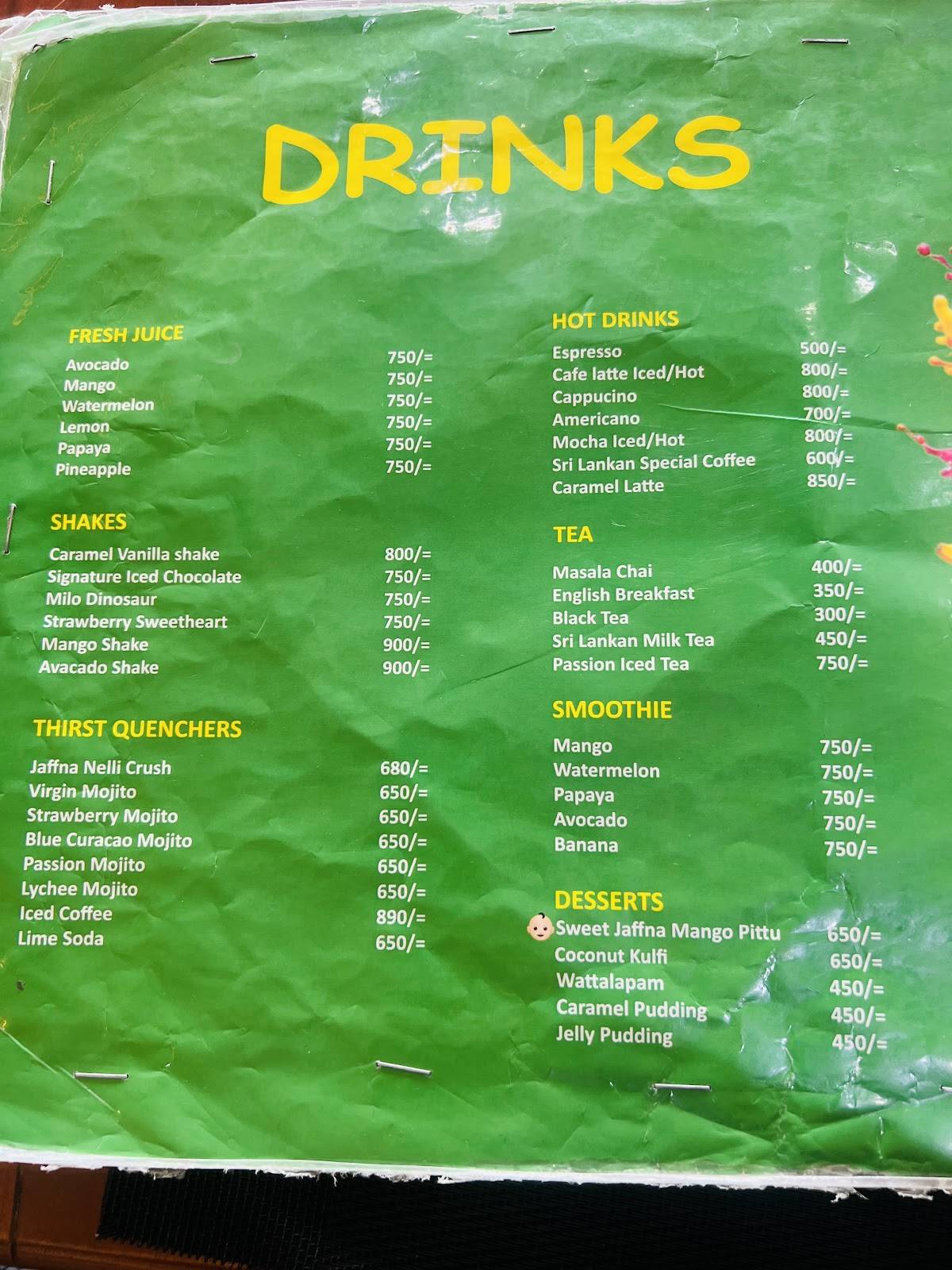 Coffee Colombo меню