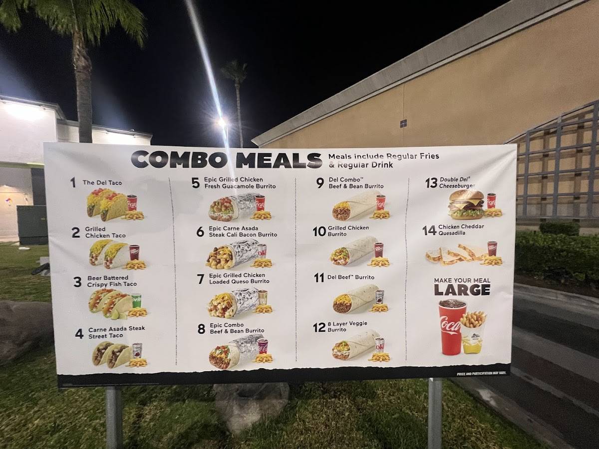 Del Taco меню