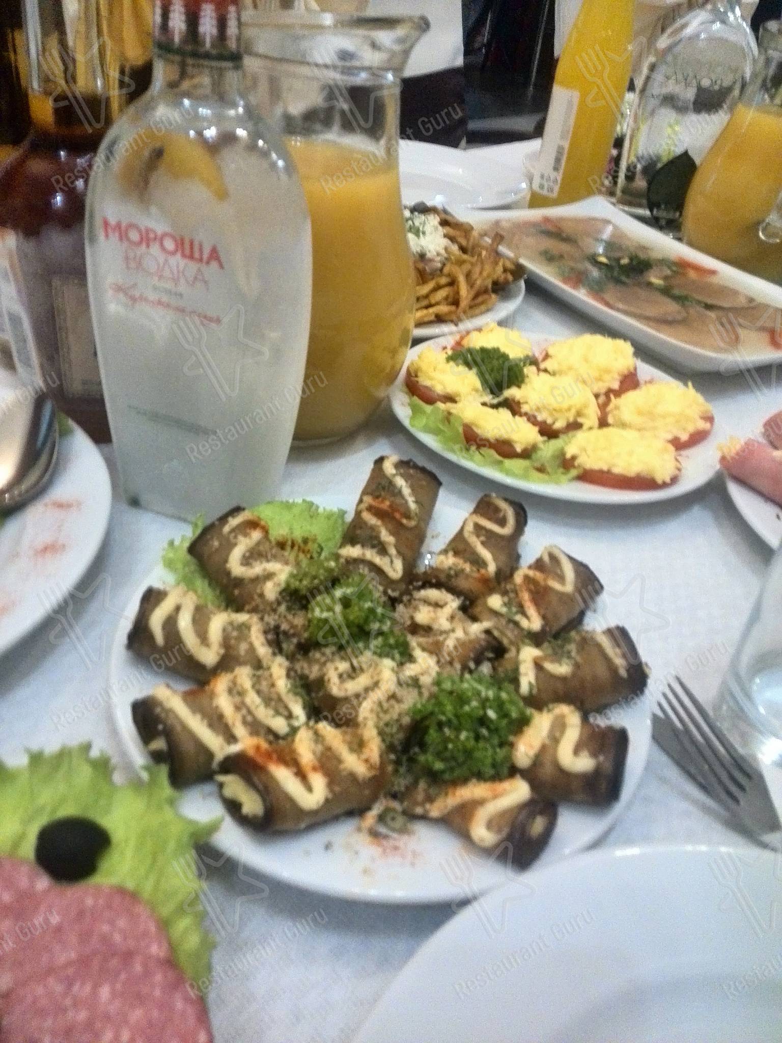 Меню кафе 