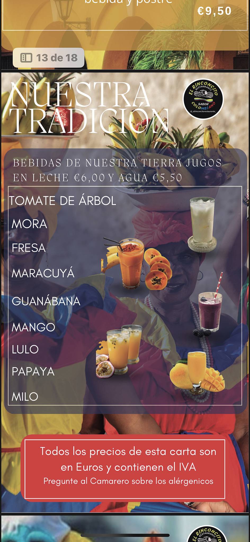 Restaurant EL RACONET меню