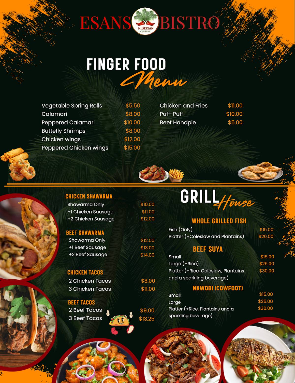 Esans Bistro меню