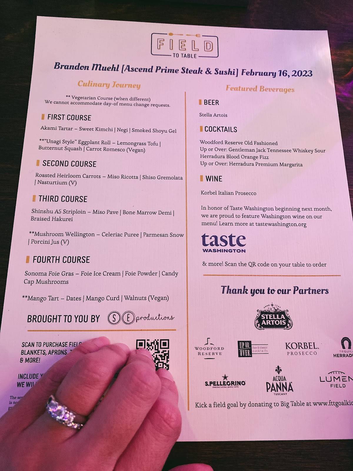 Field to Table меню
