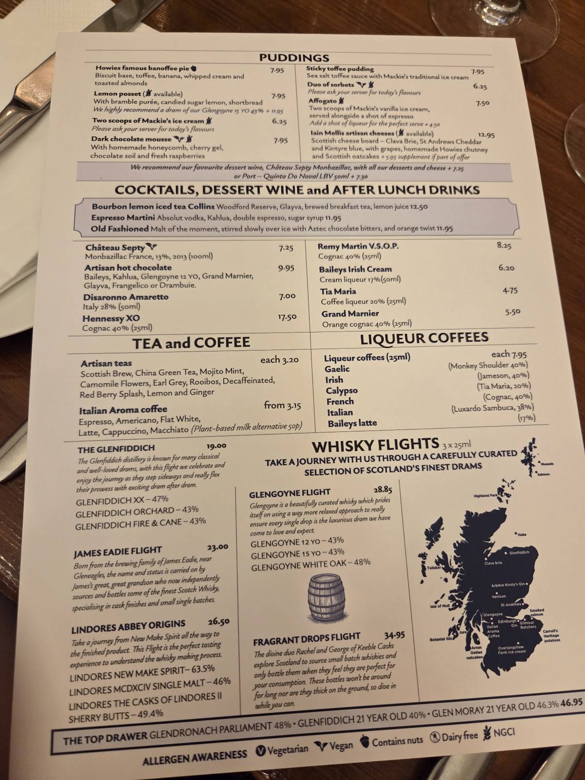 Howies Victoria Street меню