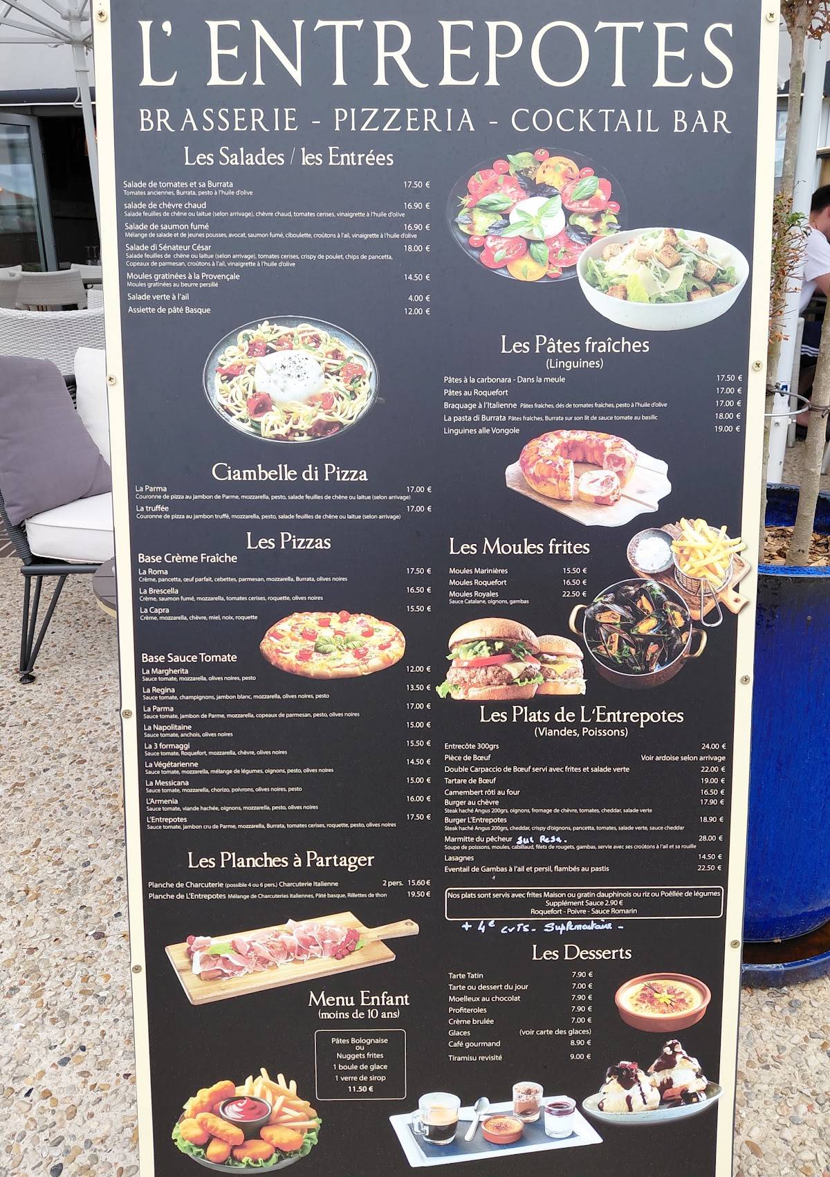 L'Entrepotes меню
