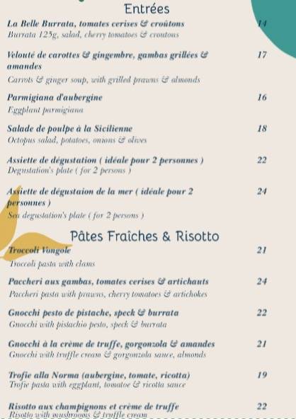 Perla Restaurant меню