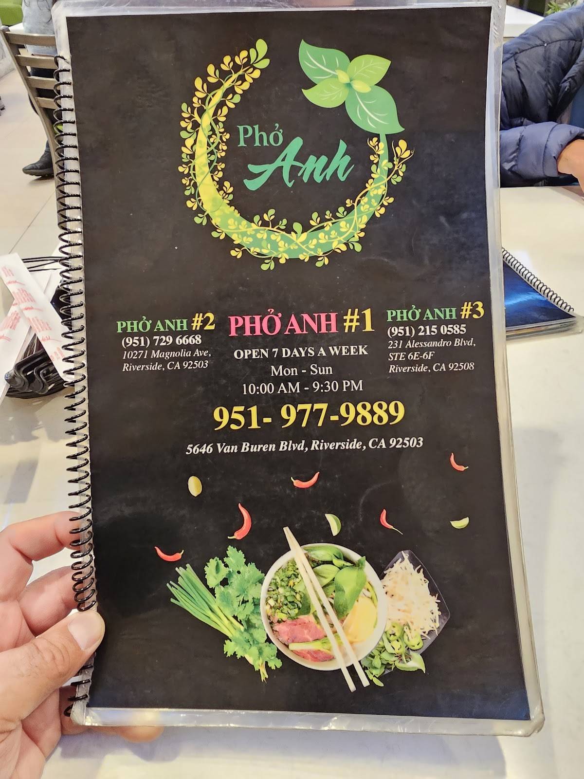 Pho Anh меню