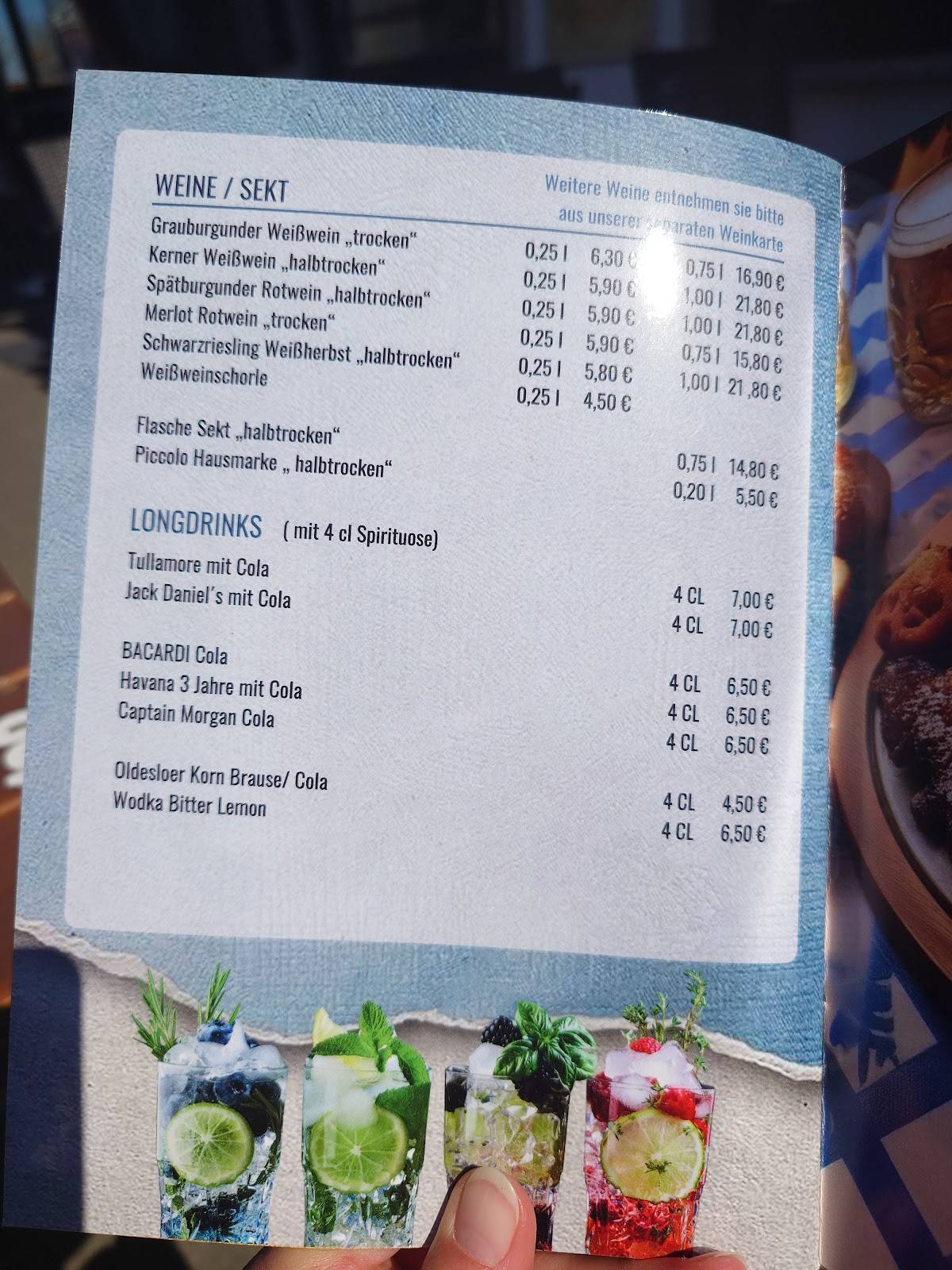 Strandrestaurant Hasselberg меню