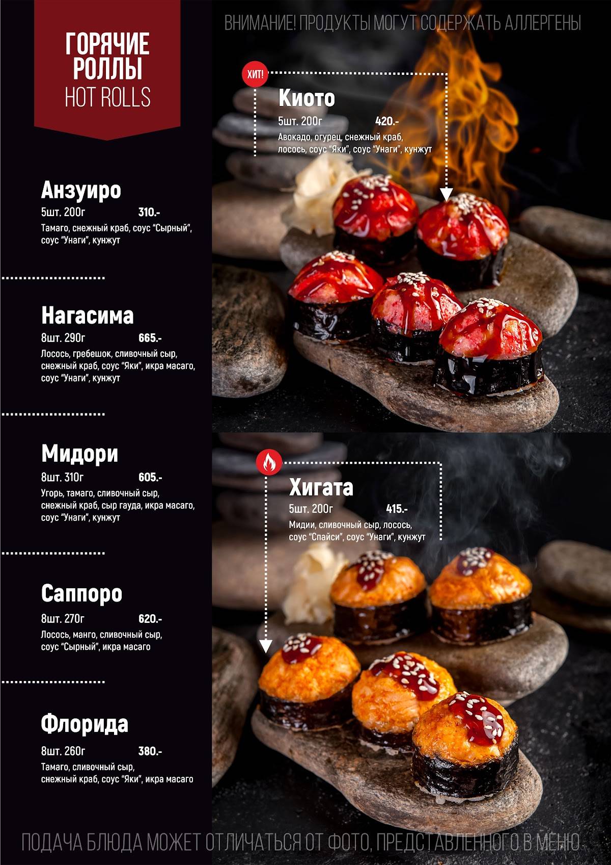 Sushi market меню