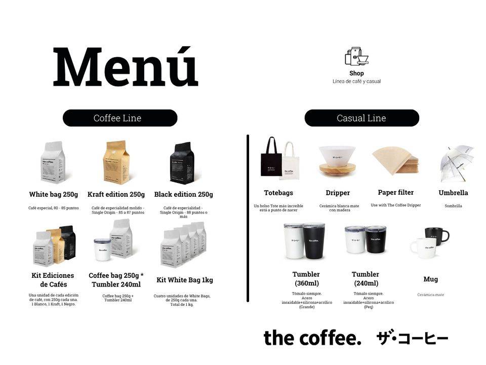 The Coffee меню