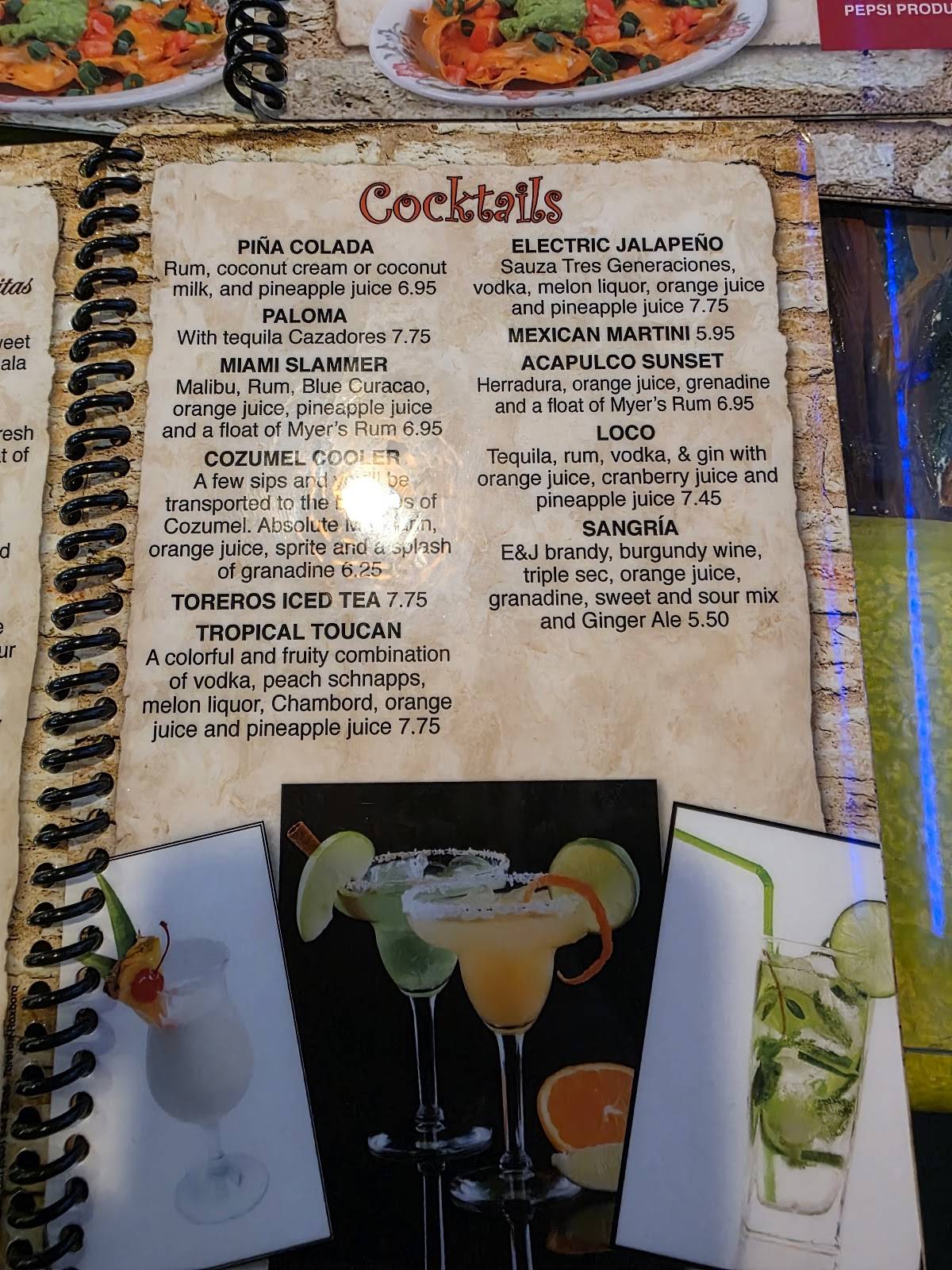 Torero's Mexican Restaurant меню