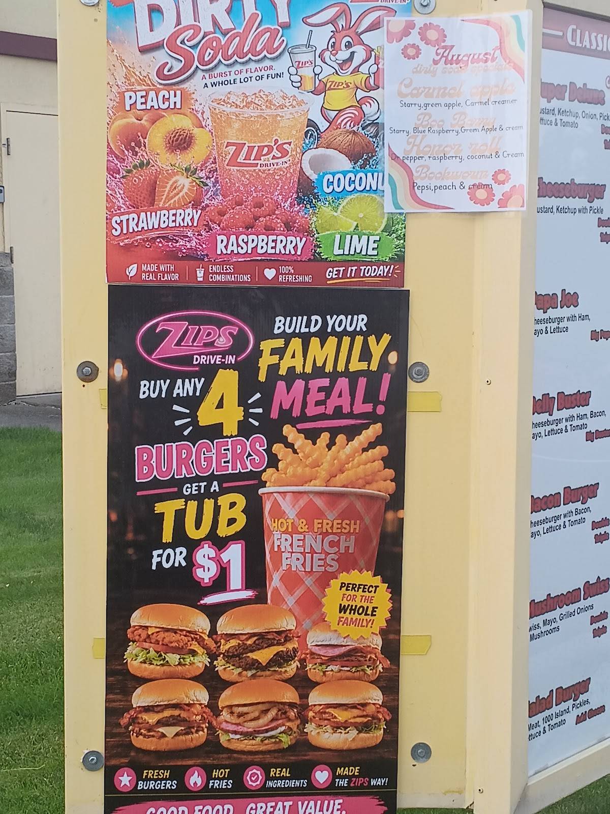 Zip's Drive-In - Mead, WA меню