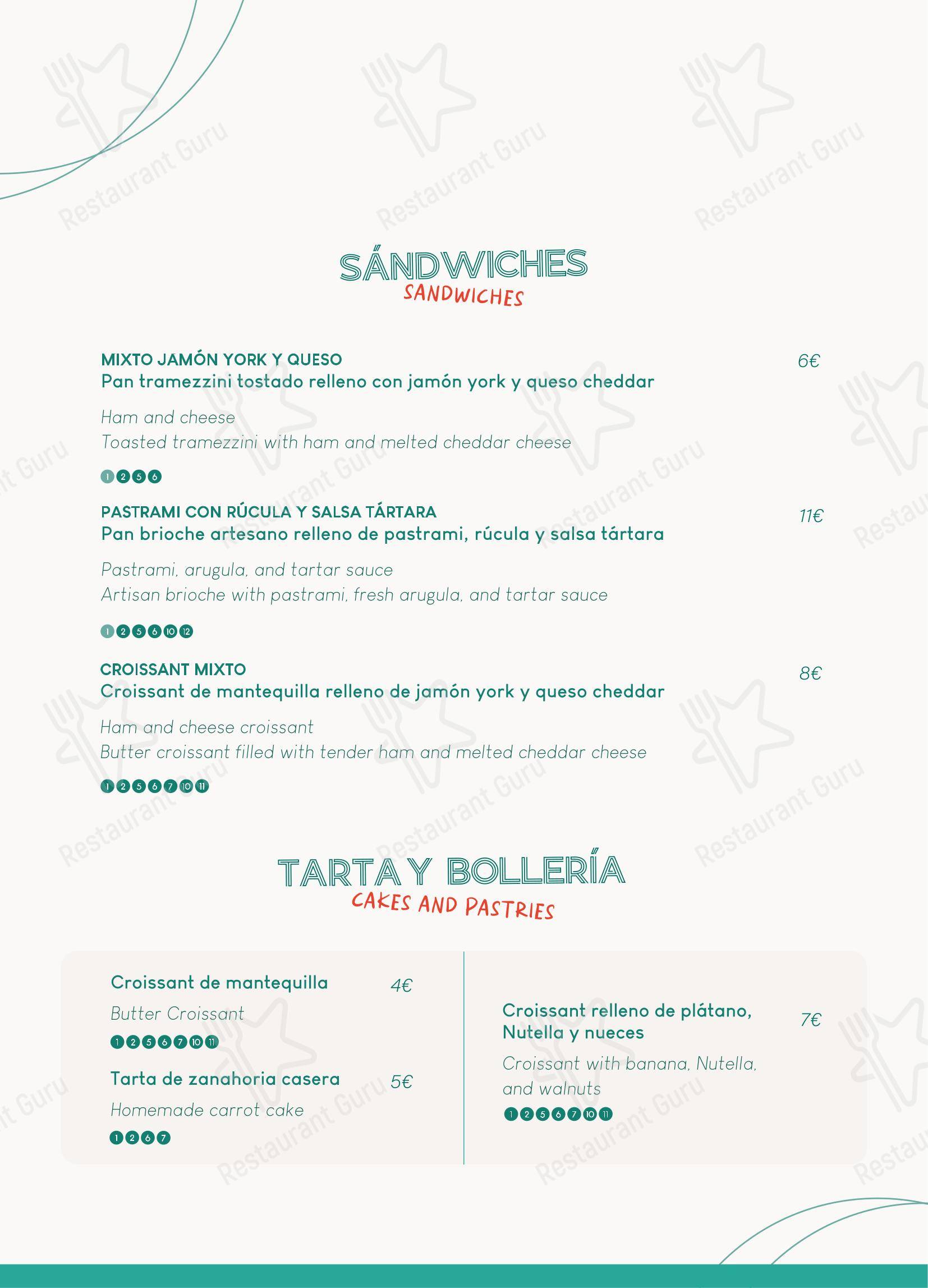 Основное меню ресторана Restaurante Boca Ratón в Тарифе