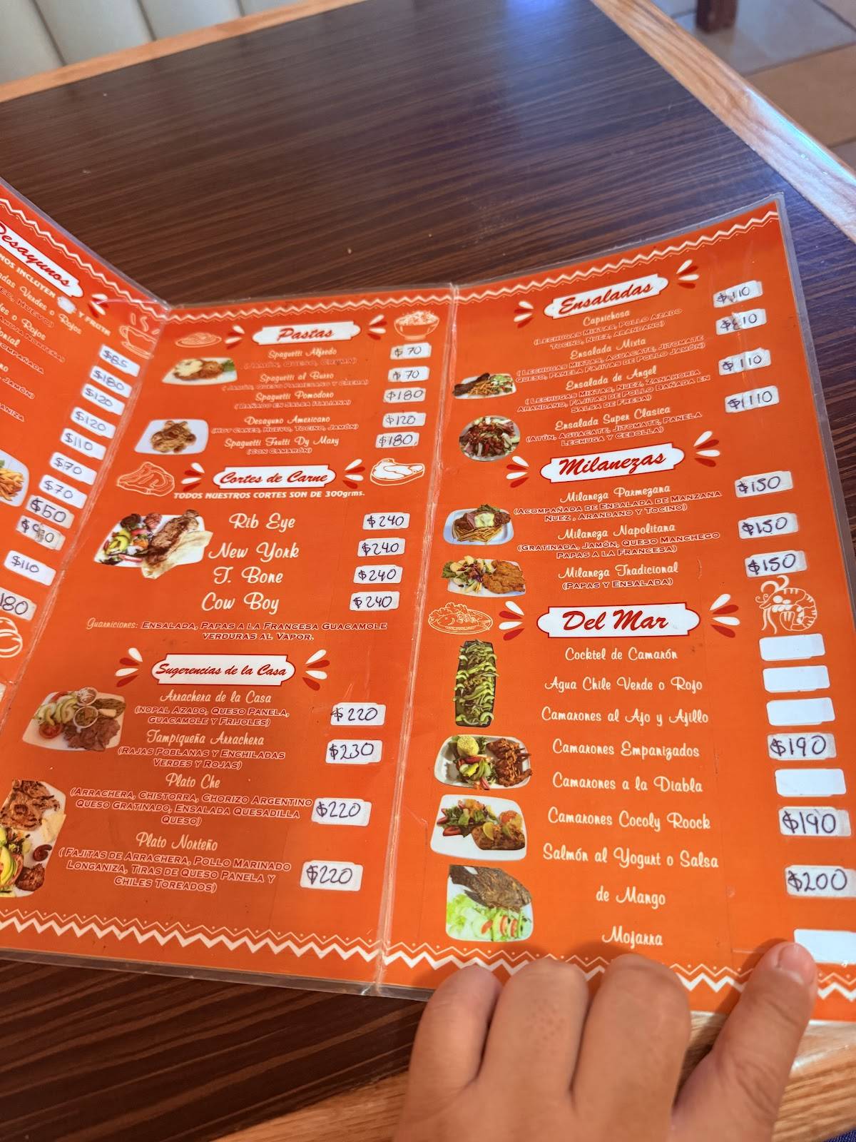 Restaurante Marys меню