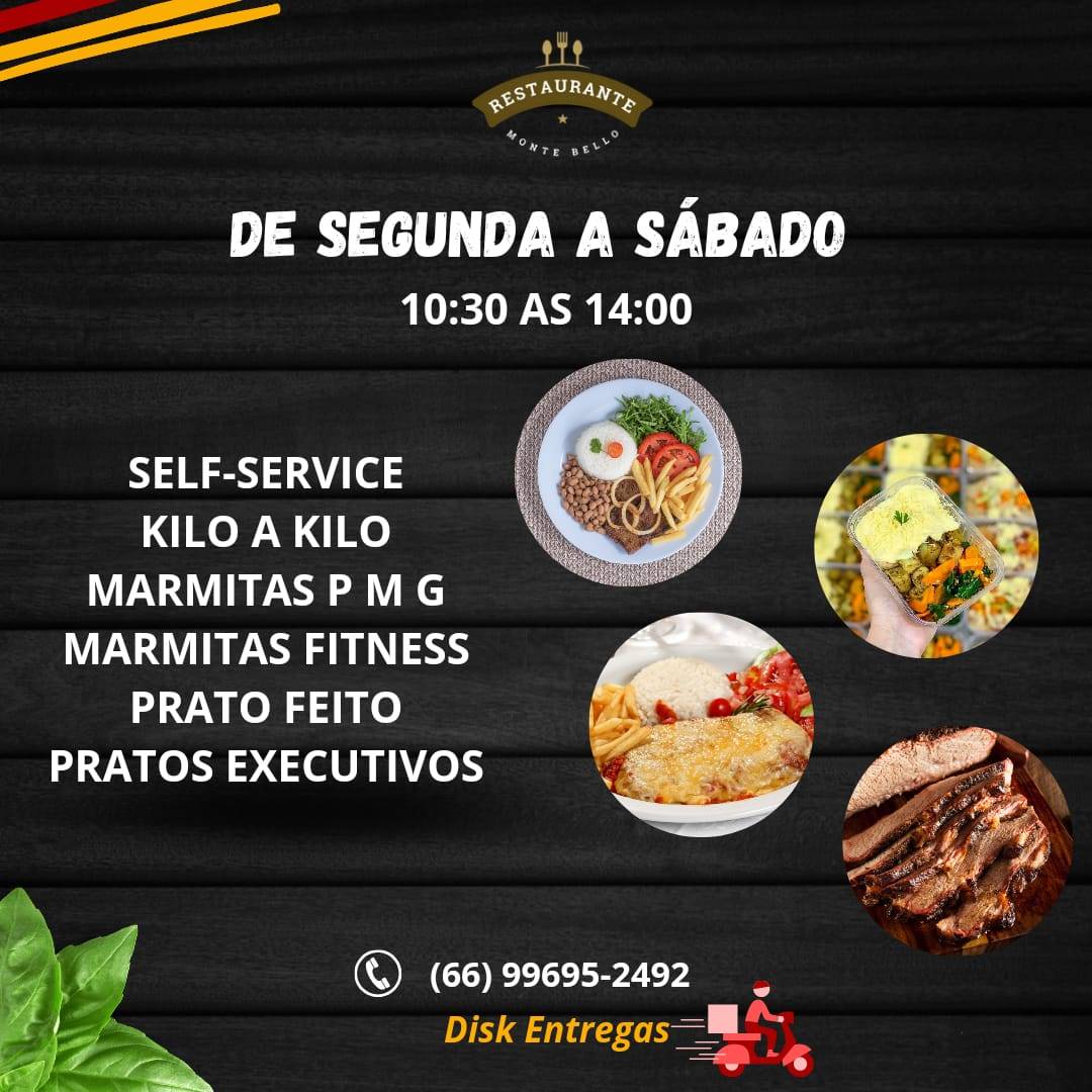 Restaurante Monte Bello меню