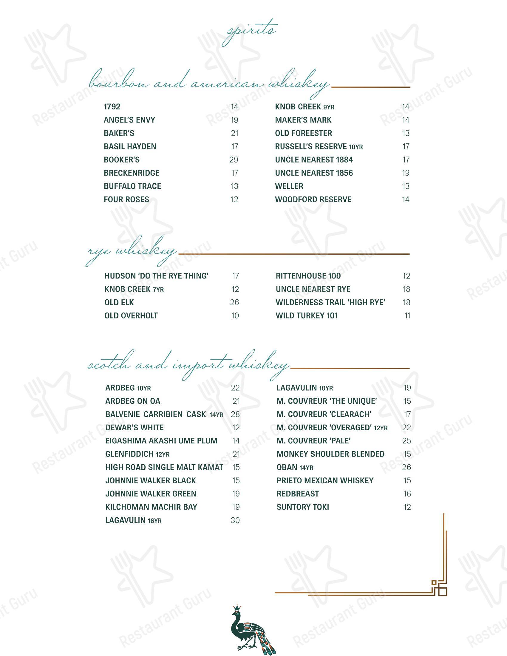 At Home Catering Menu ресторана Rex at the Royal