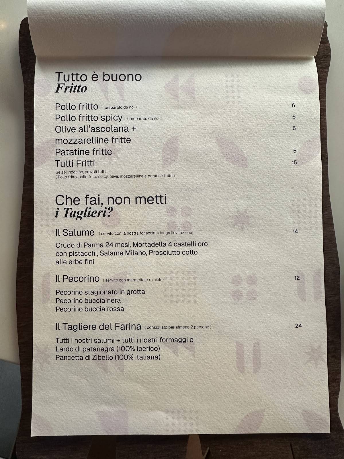 La Farina di Soriani меню