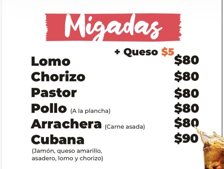 Tortas Río Verde меню