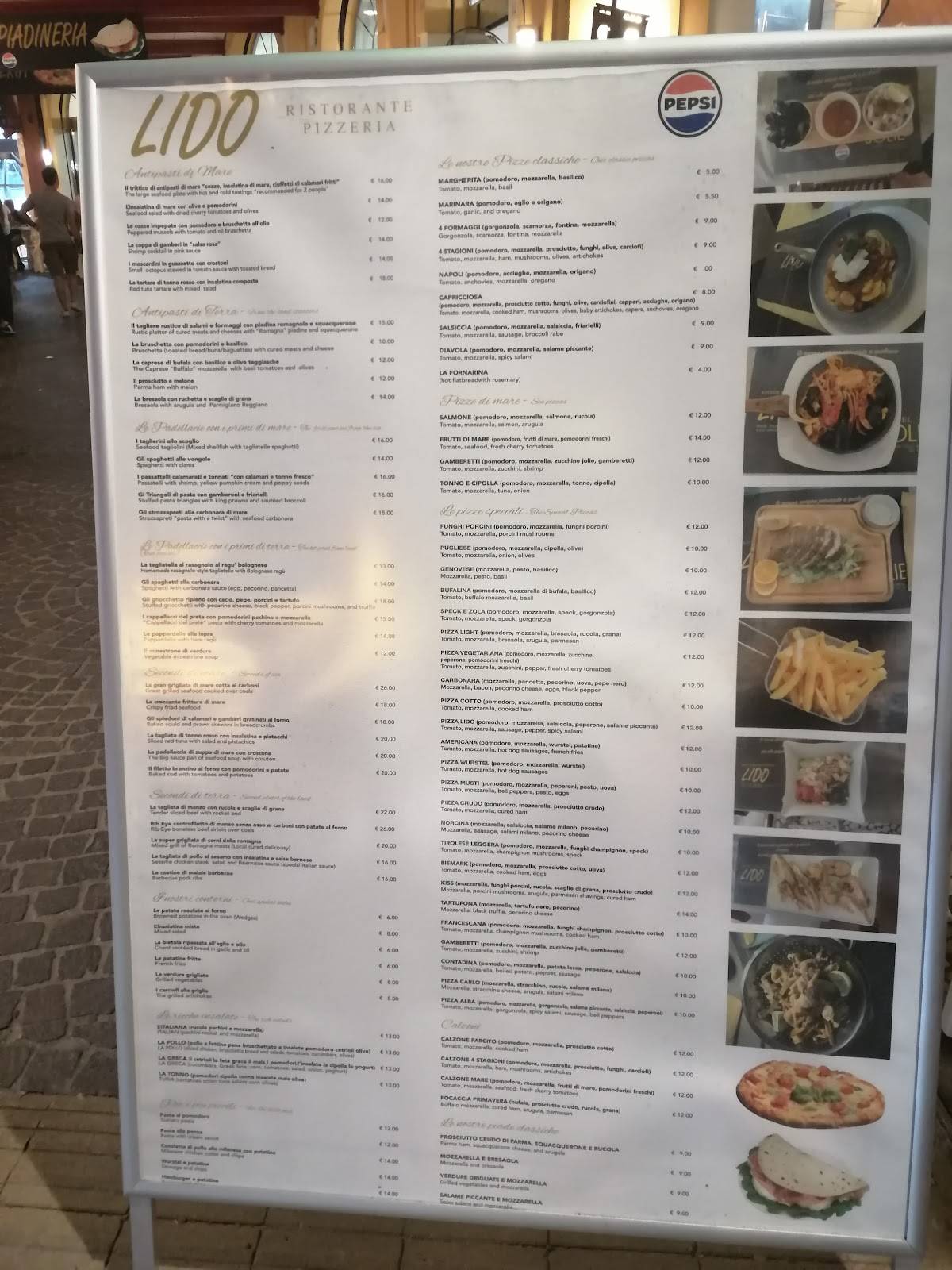 Ristorante Lido меню