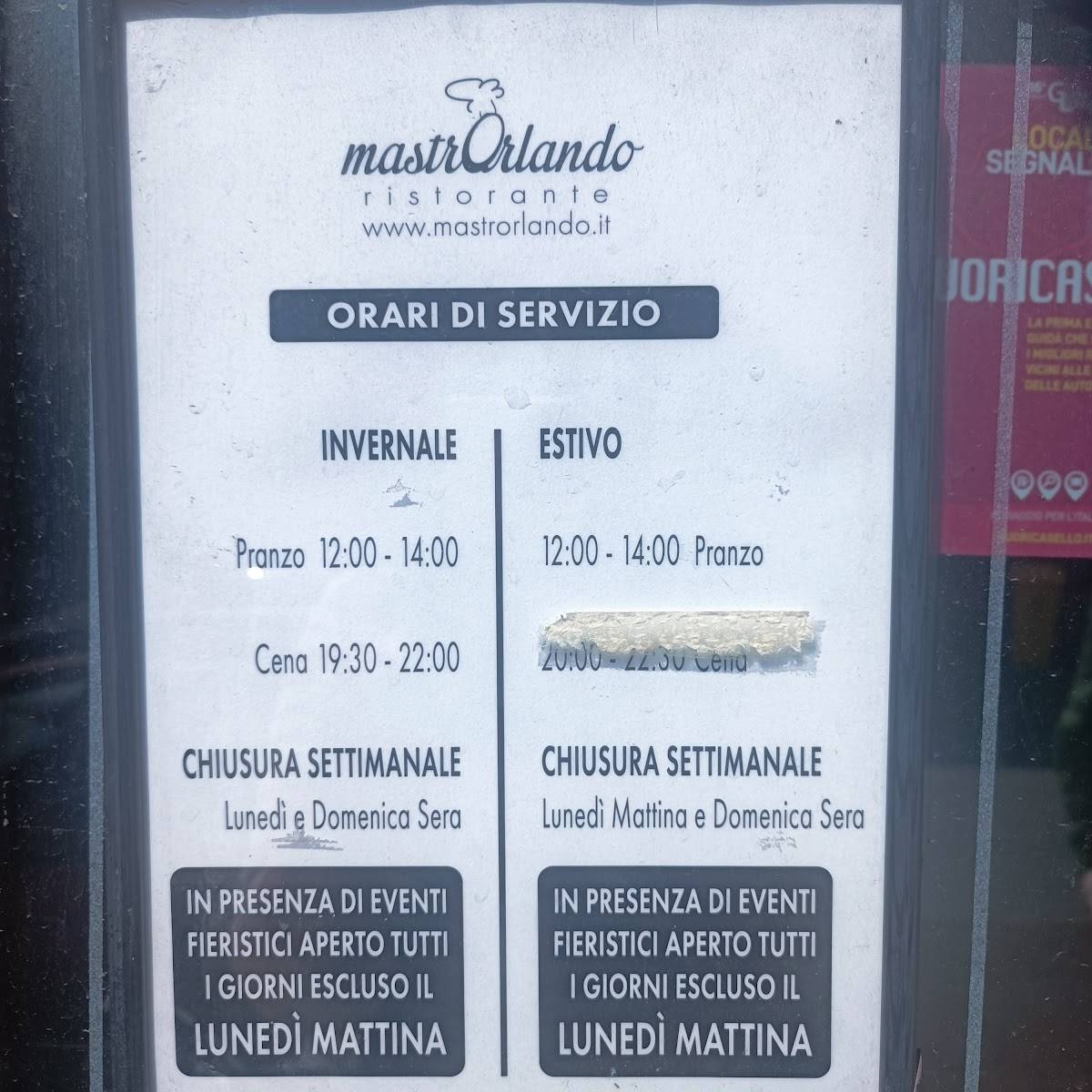 MastrOrlando меню