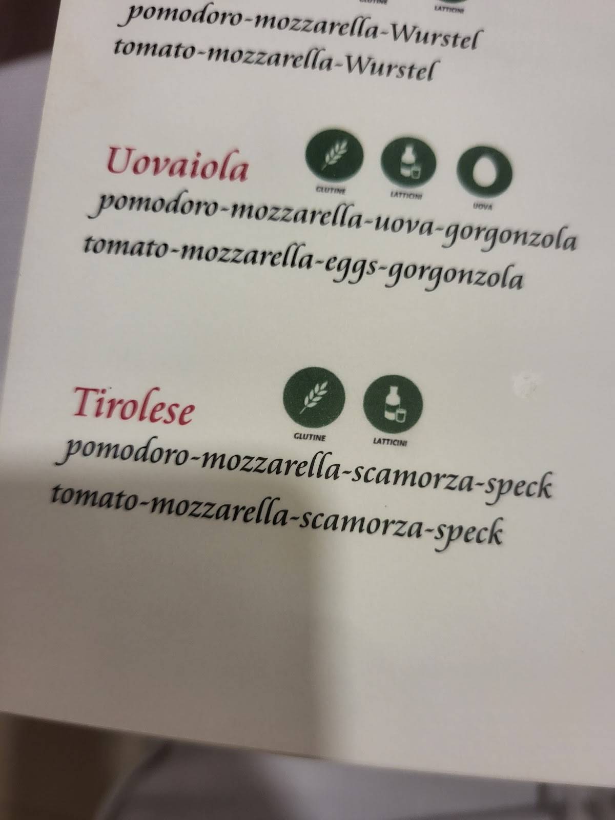 Da Raffaele меню
