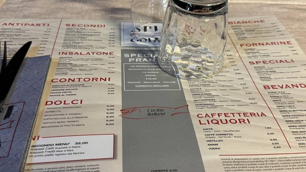 Ristorante Spigola меню