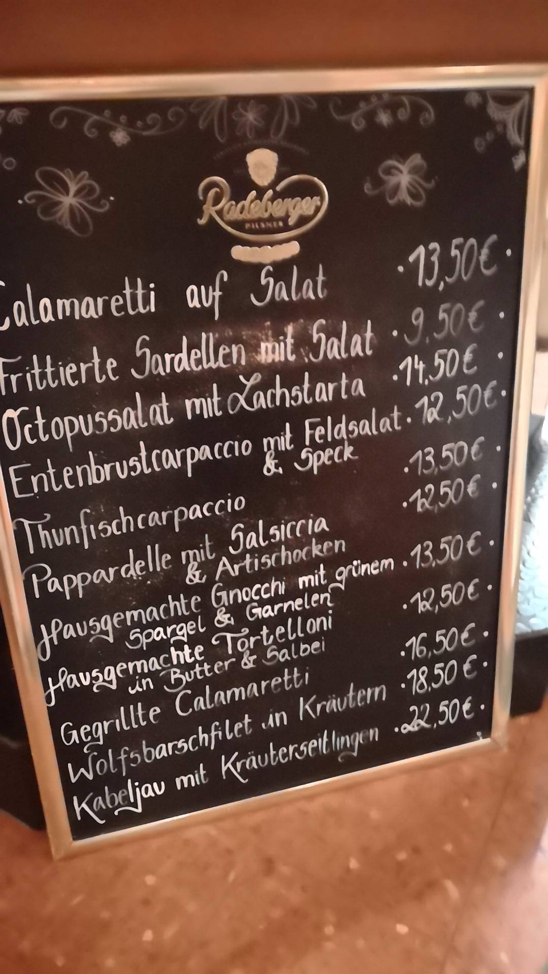 Ristorante Tie-Break меню