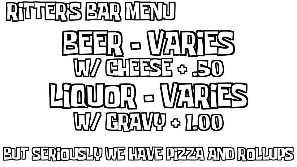 Ritter's Bar меню