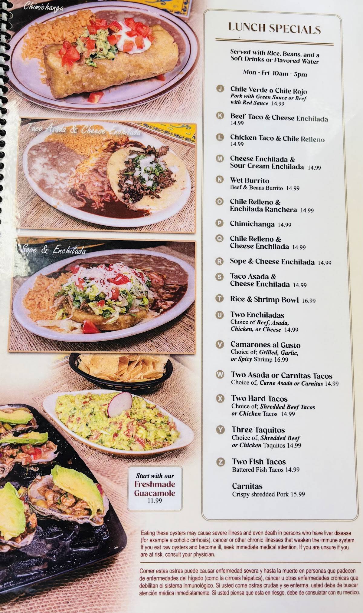 Mi Lindo Apatzingan меню