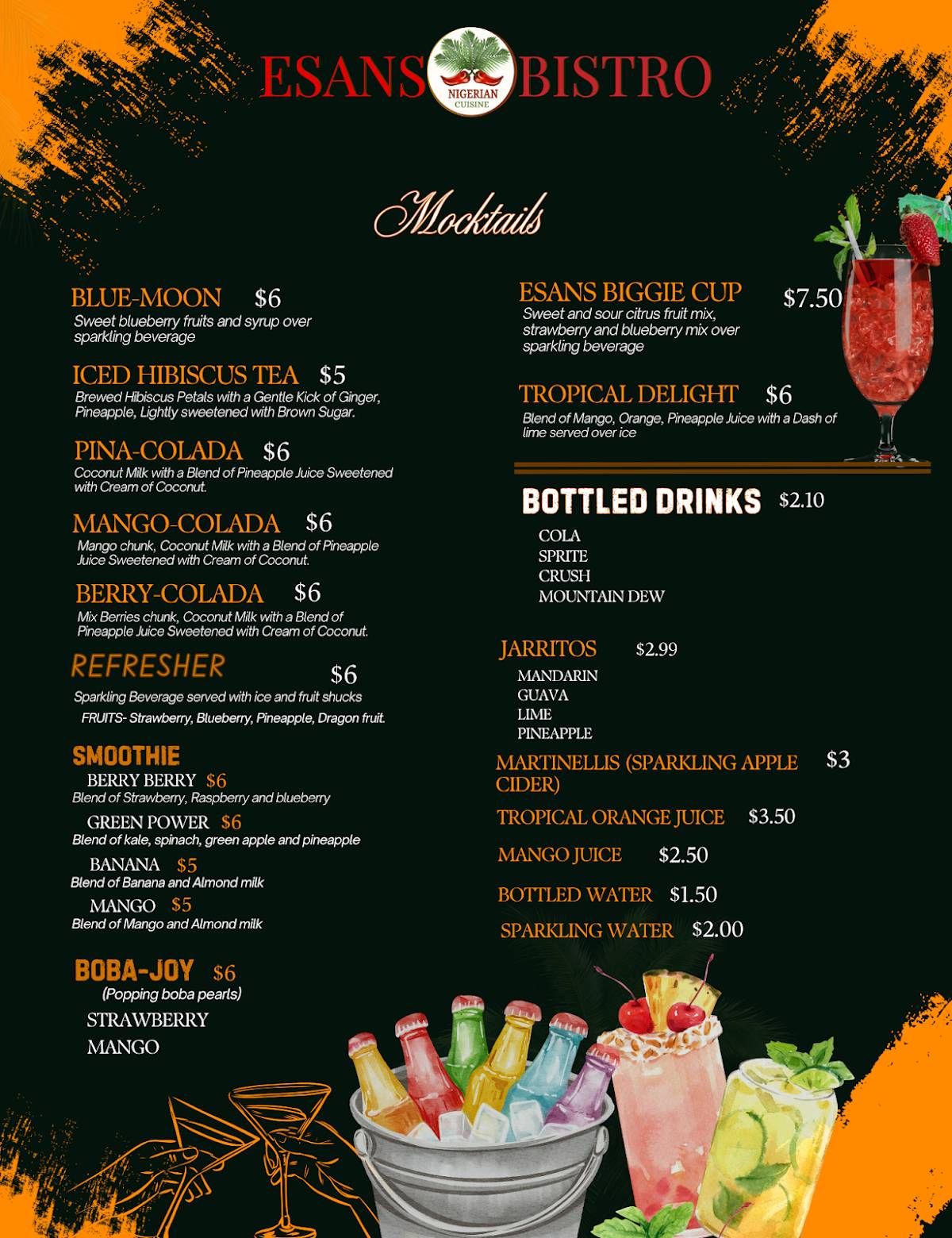 Esans Bistro меню