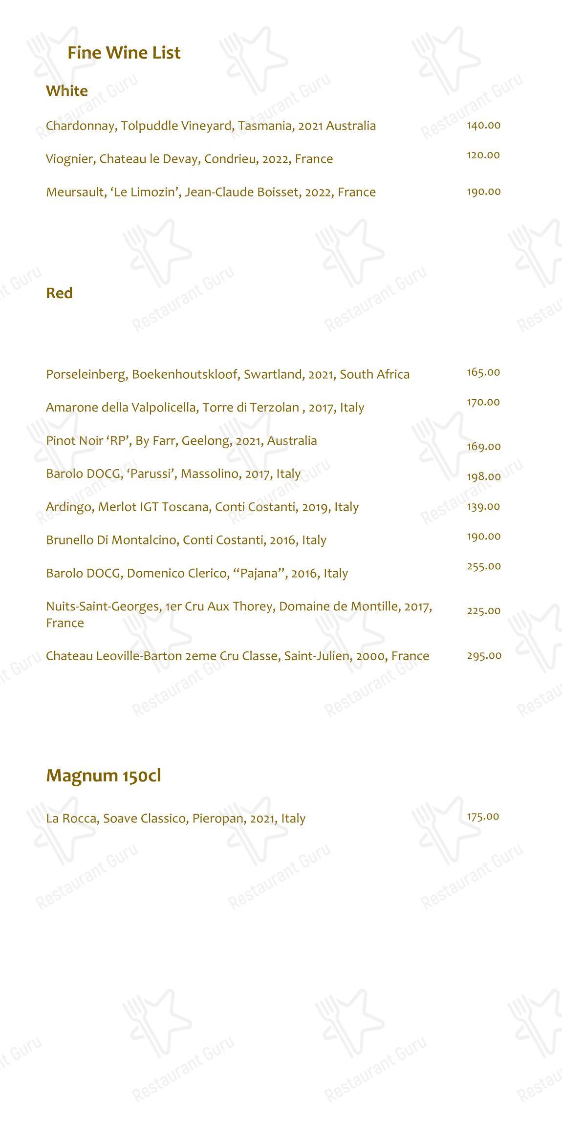 Lunch Menu паба и бара Rocpool в Инвернессе