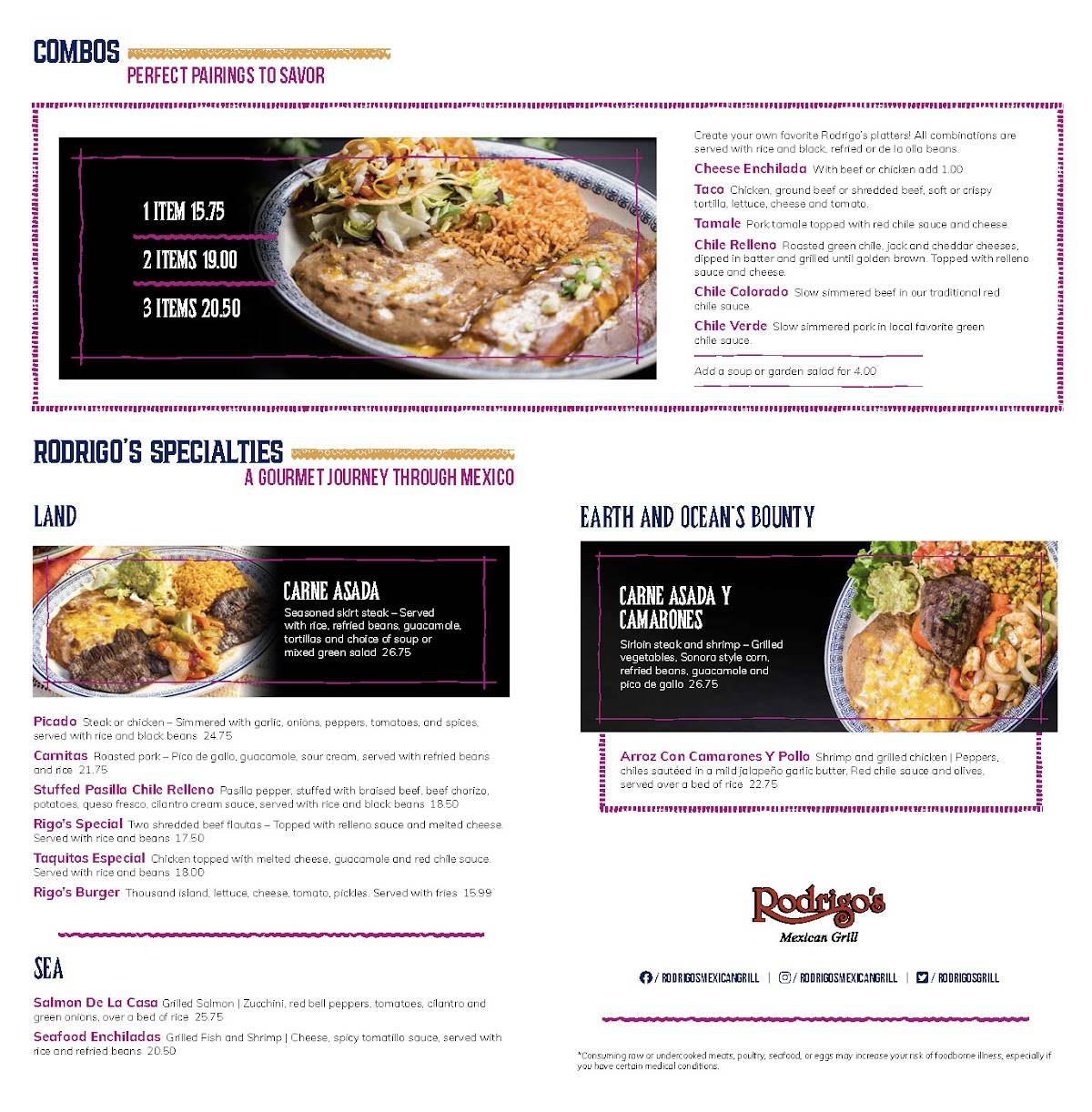 Rodrigo's Mexican Grill - Tustin меню