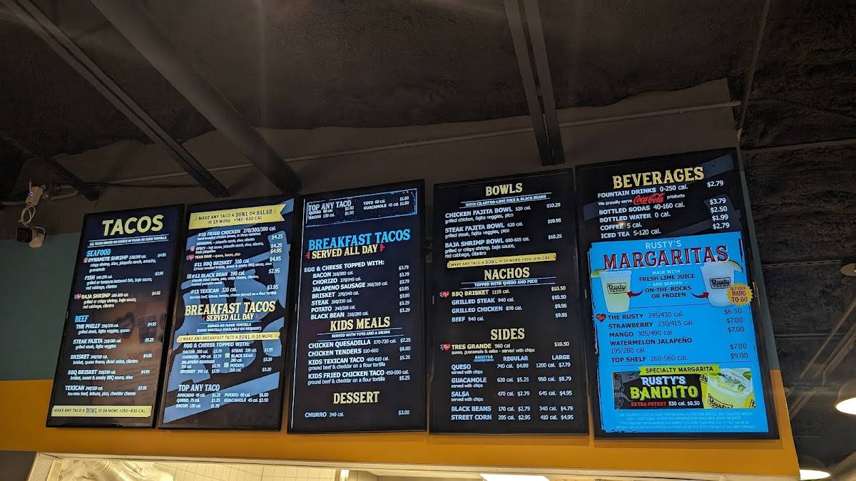Rusty Taco меню