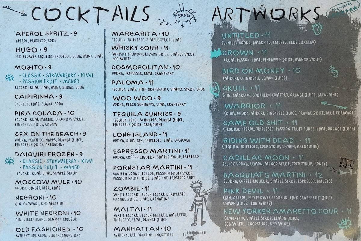 SAMO COCKTAIL BAR меню