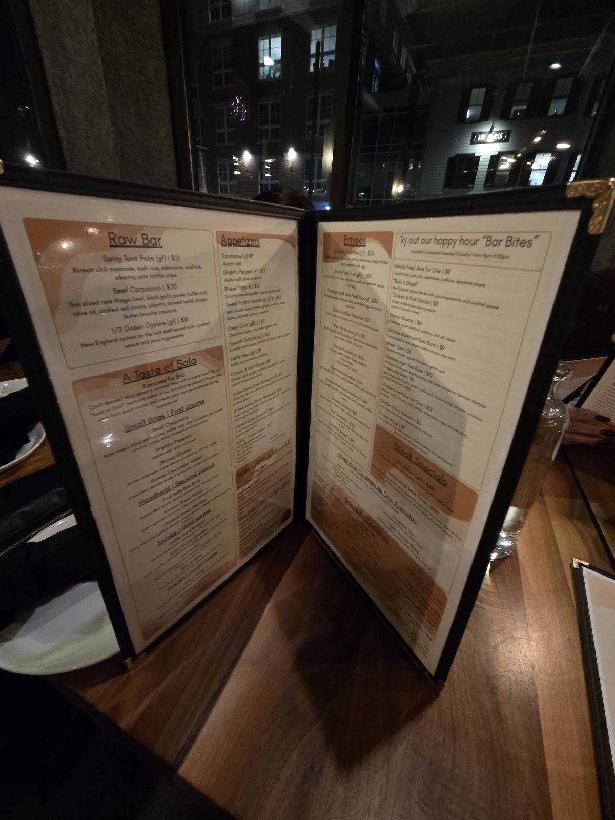 Sala Restobar меню
