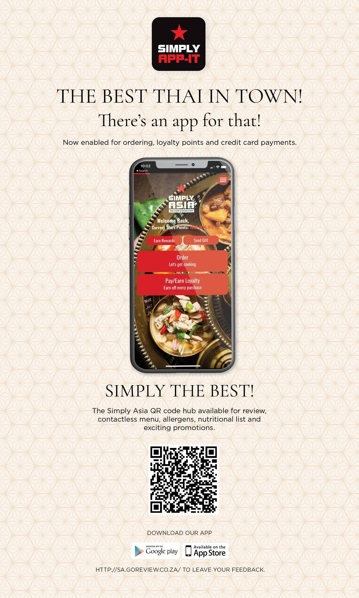 Simply Asia Garden Route меню