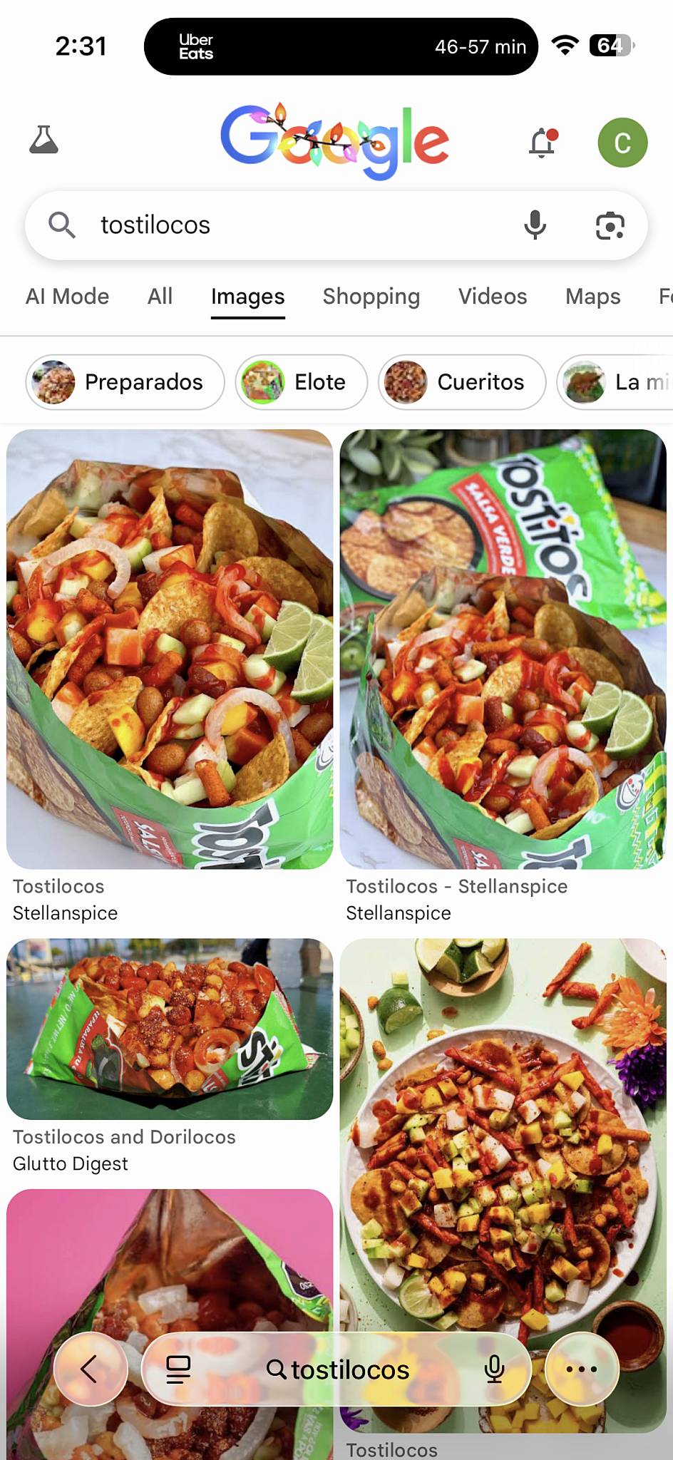 Snack Bar меню