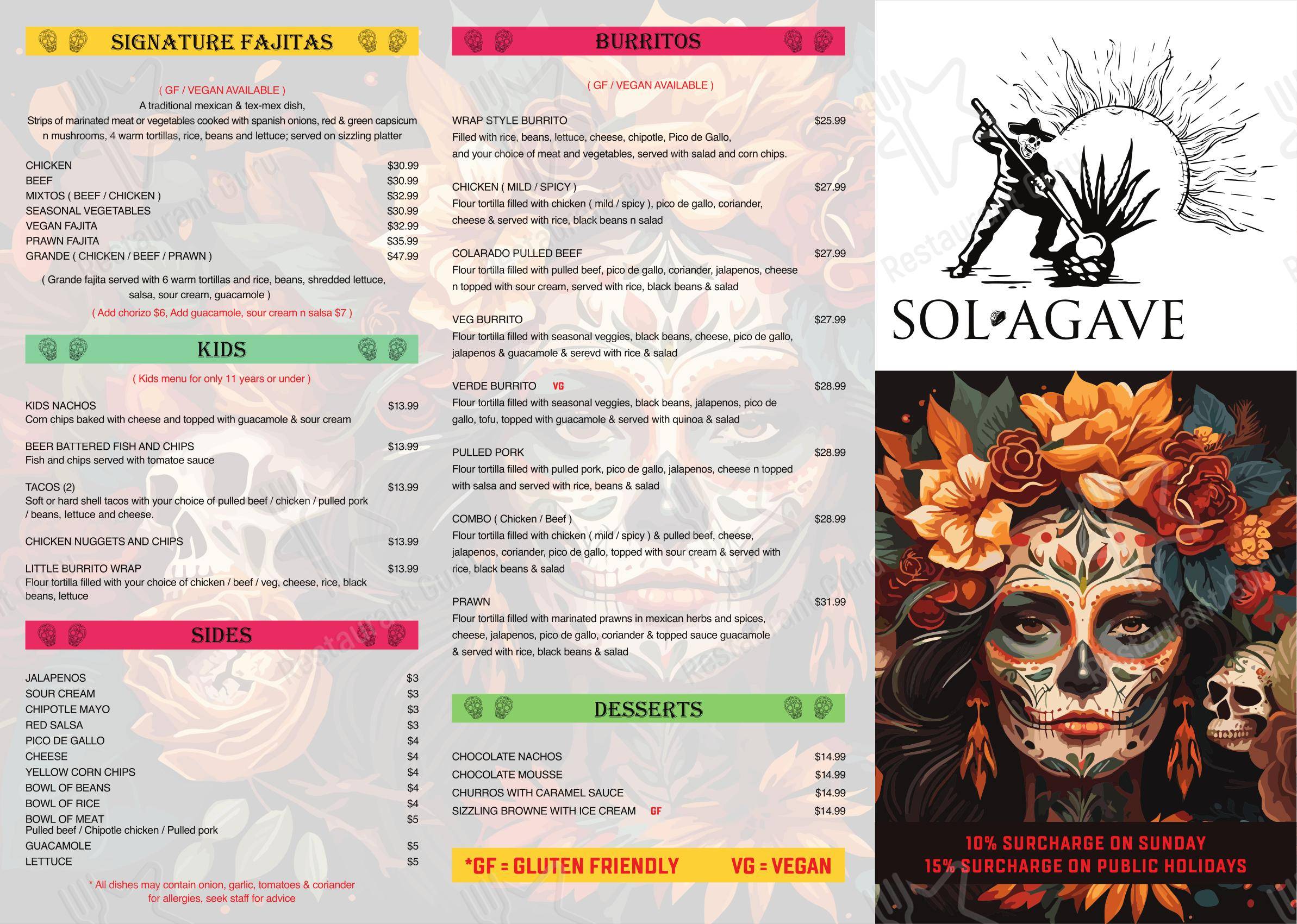 Sol Agave в Мордиаллоке - Меню напитков