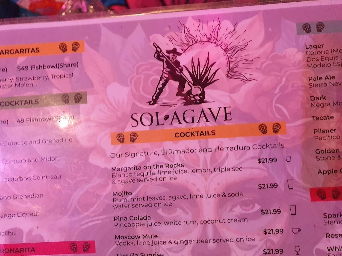 Sol Agave меню