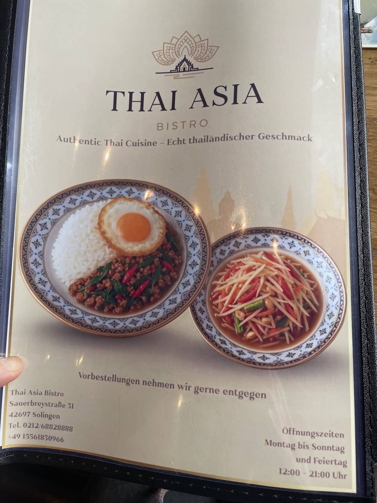 Thai Asia Bistro меню