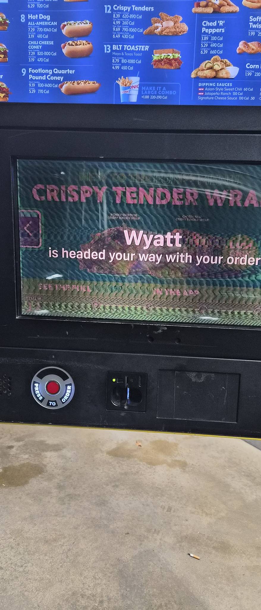 Sonic Drive-In меню