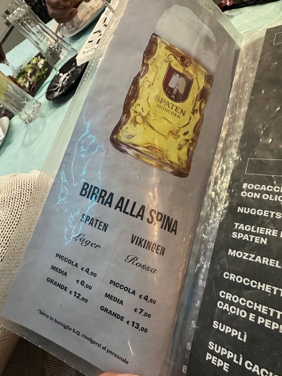 Spaten Lounge Restaurant меню