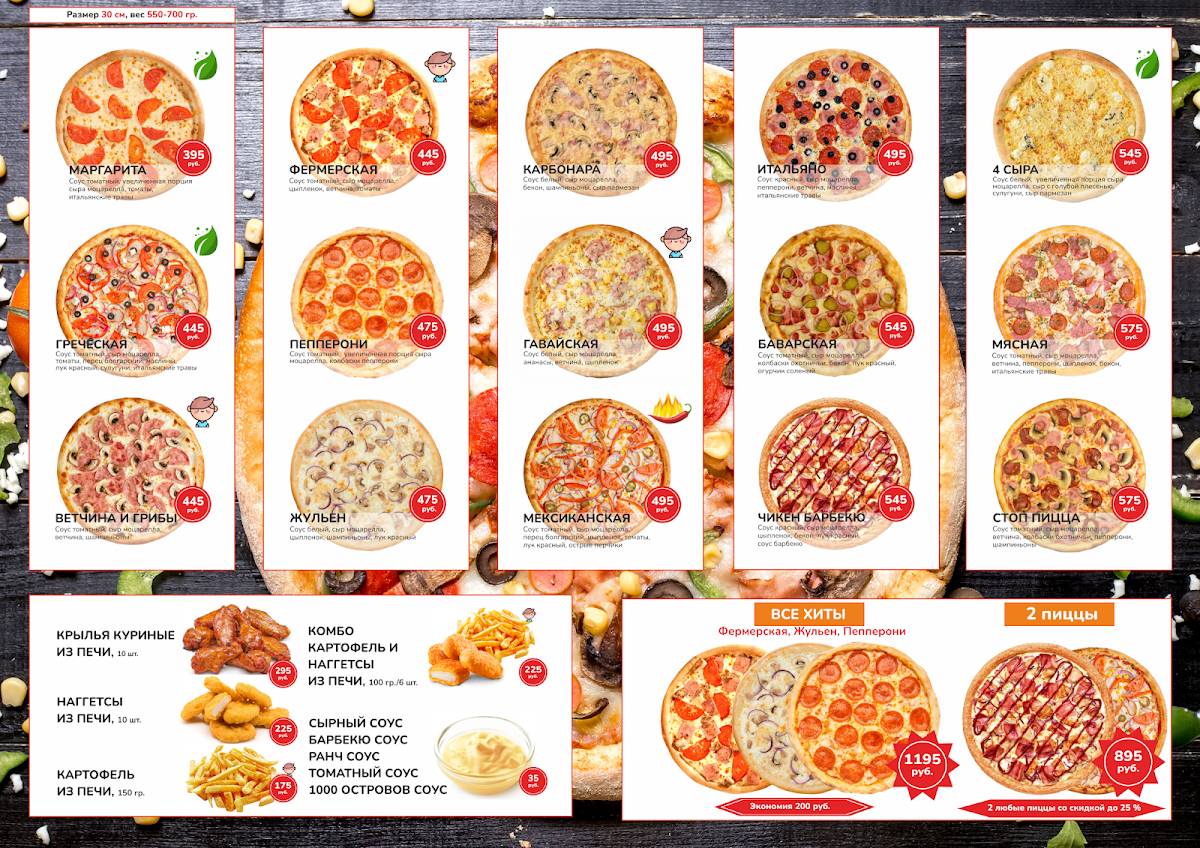 STOPPIZZA меню